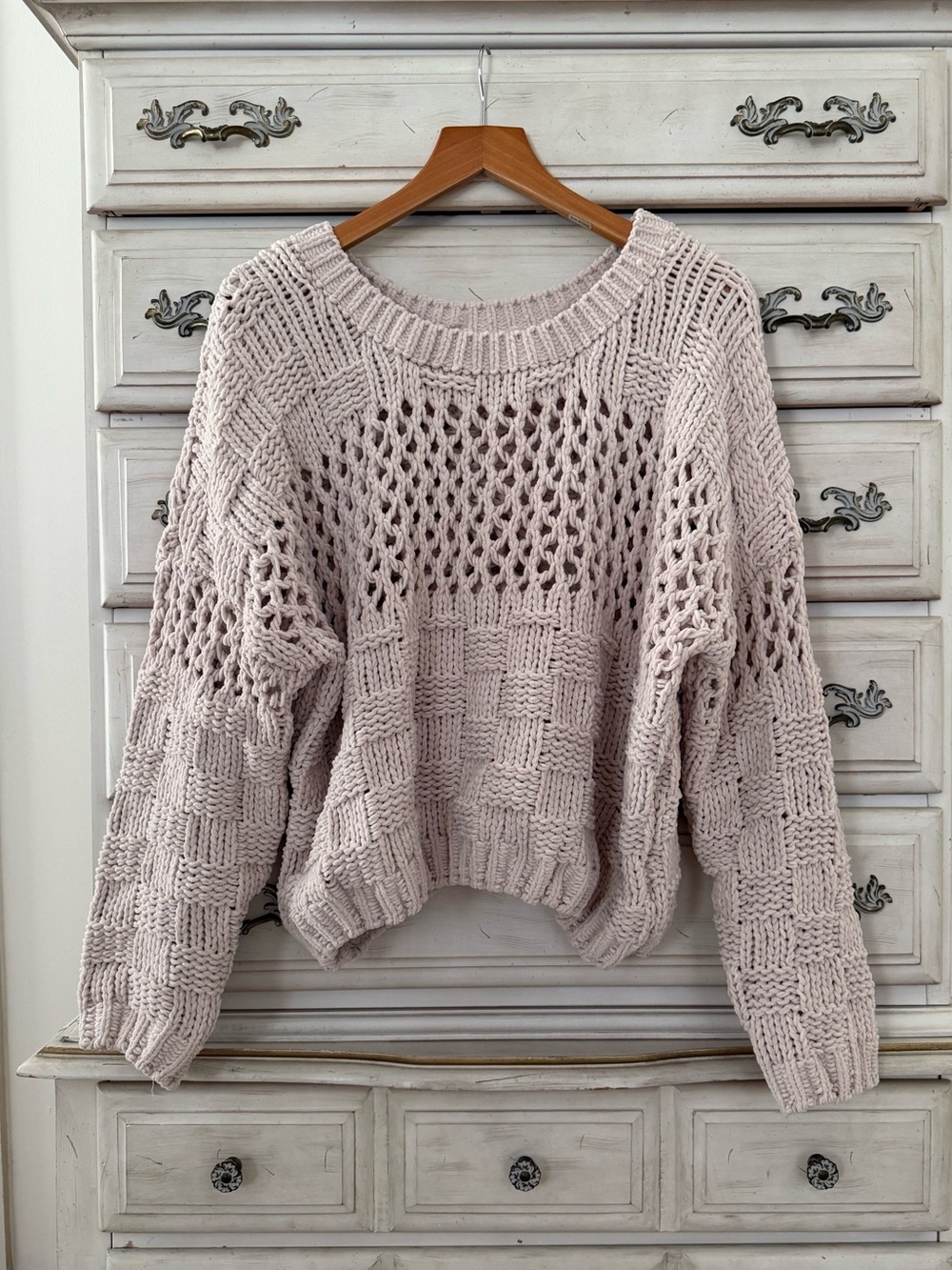 Vici Cream Chenille Sweater